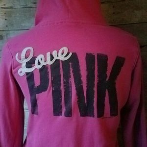 PINK VICTORIA'S SECRET HOODIE WOMEN'S SIZE MEDIUM