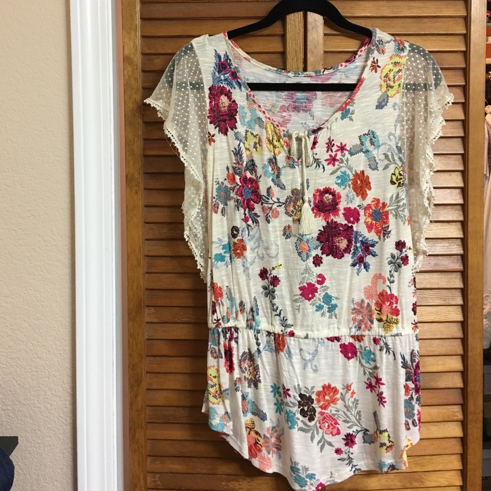 Floral lacy blouse