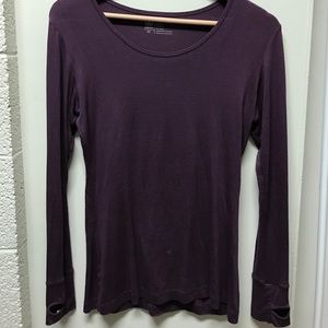 Albion fit purple go long crew shirt