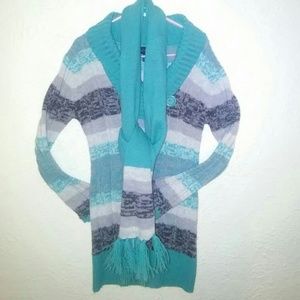 Girls Sweater With Scarf