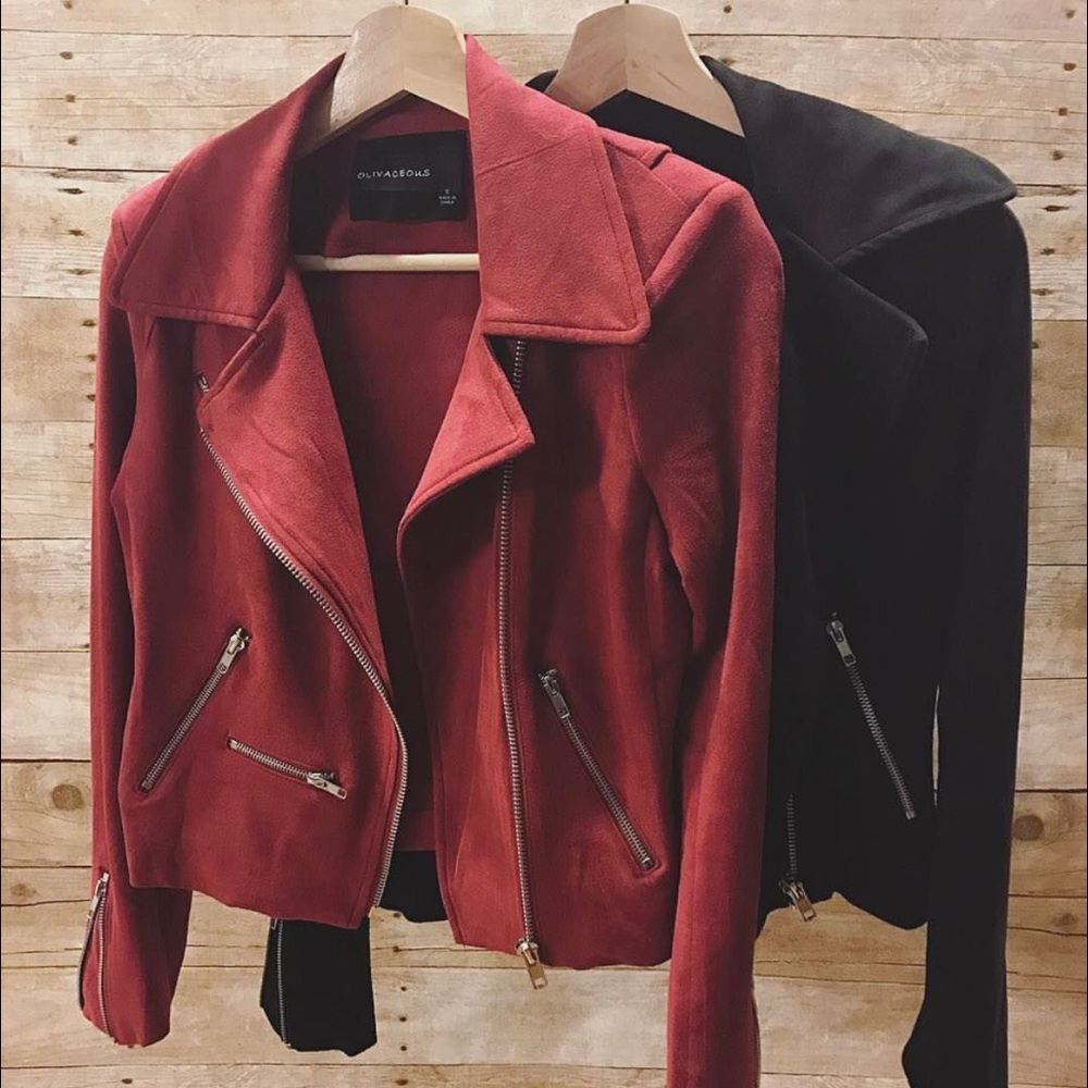 Suede Moto Jacket