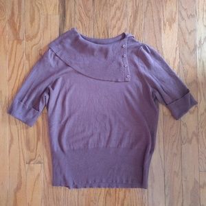 Roz & Ali Aysyemetrical Collar Sweater