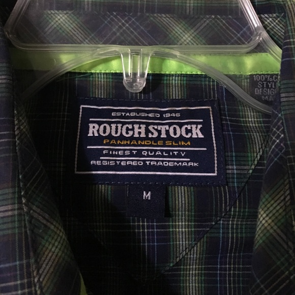 Rough stock snap up button show shirt - Picture 2 of 3