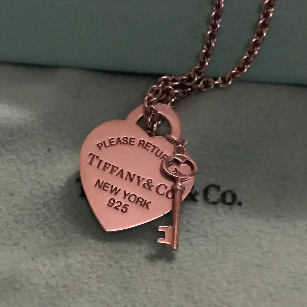 Tiffany & Co. heart necklace with key sold sold