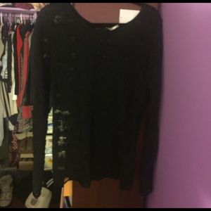 Long sleeve black top