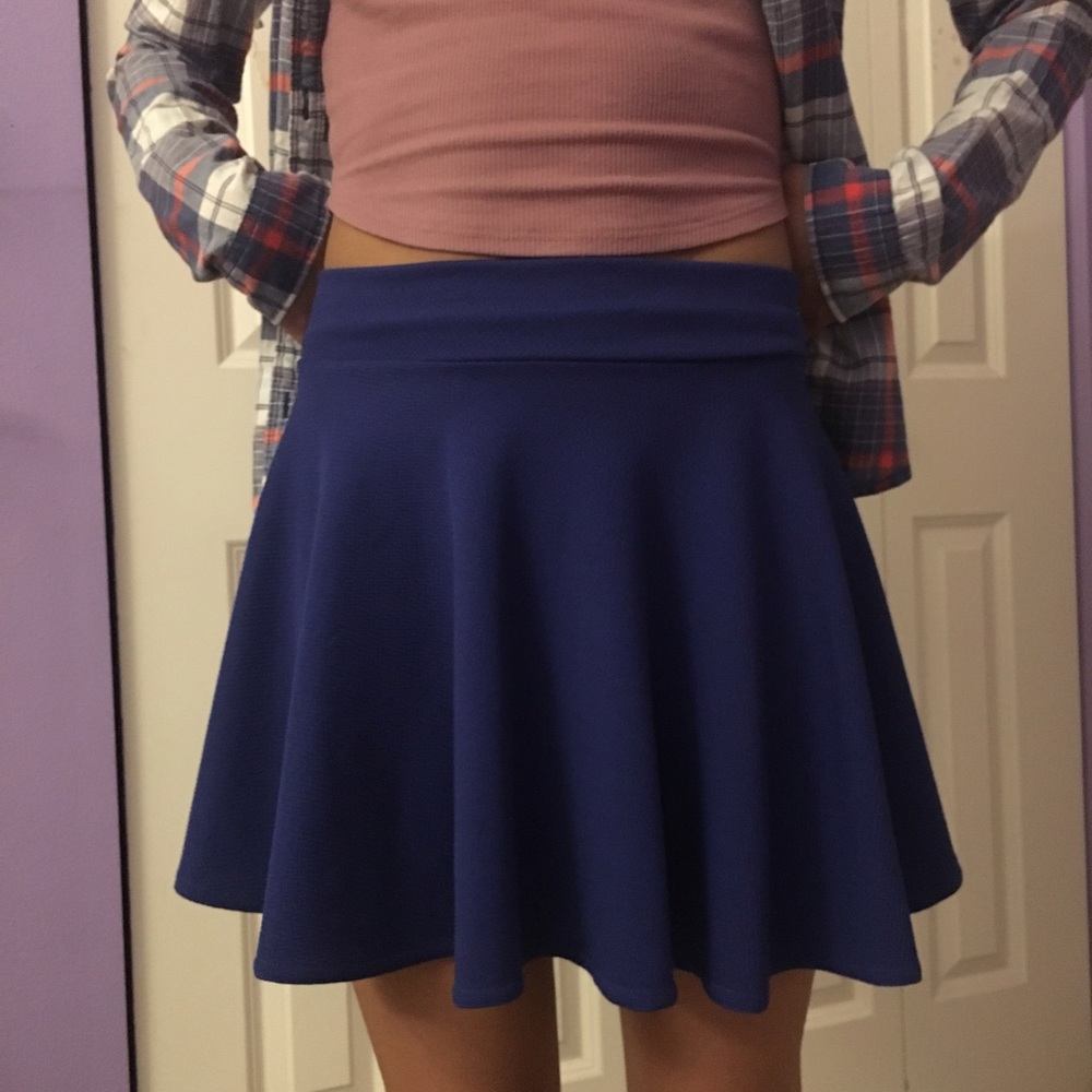 Royal Blue Skater Skirt