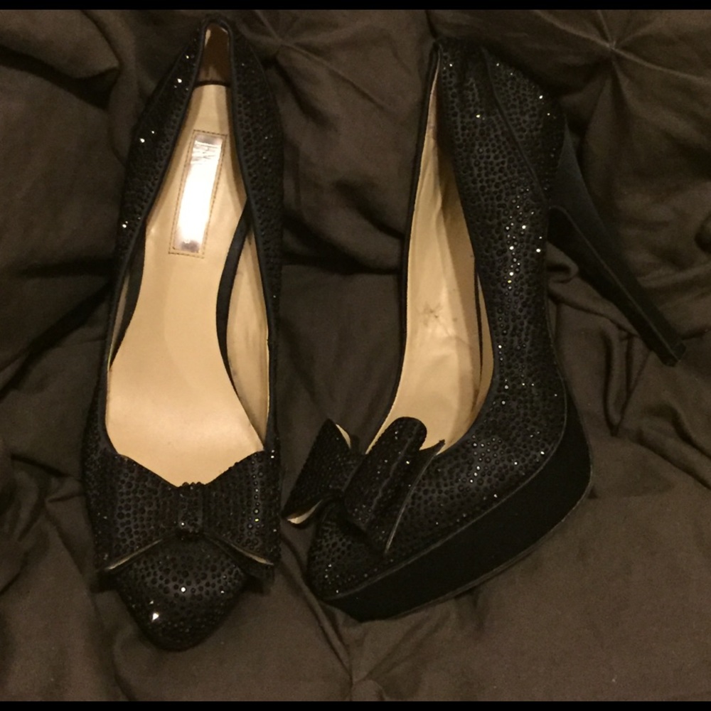 INC platform heels with bow detail