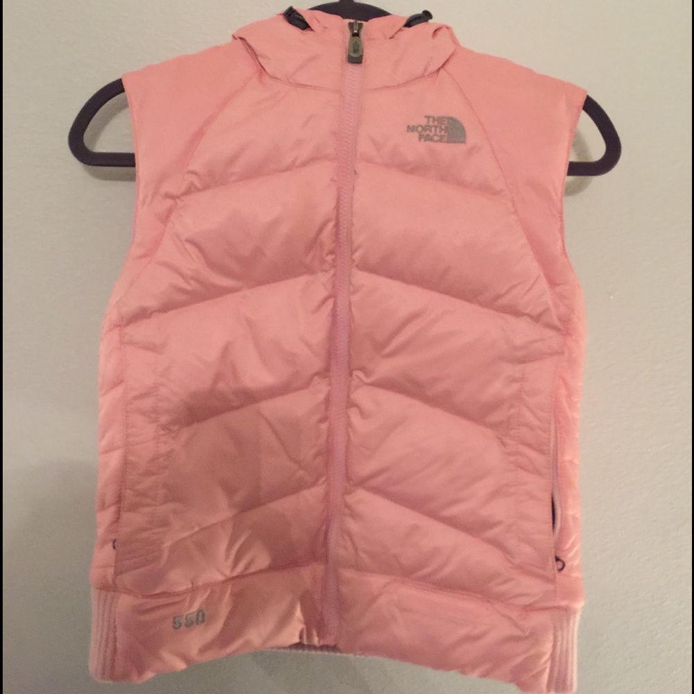 North face light pink vest