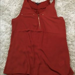 Earthy Orange Express Zippered Tank