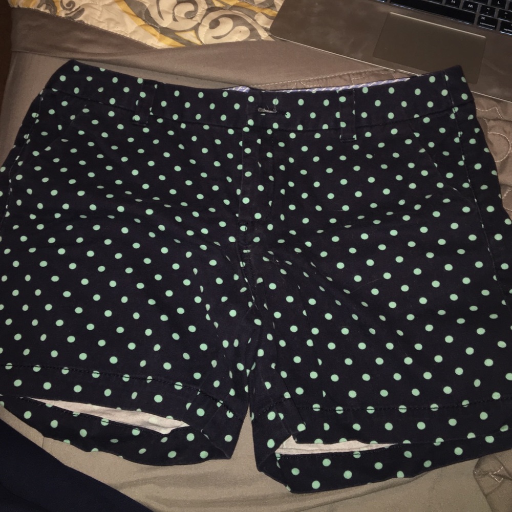 Blue polka dot shorts