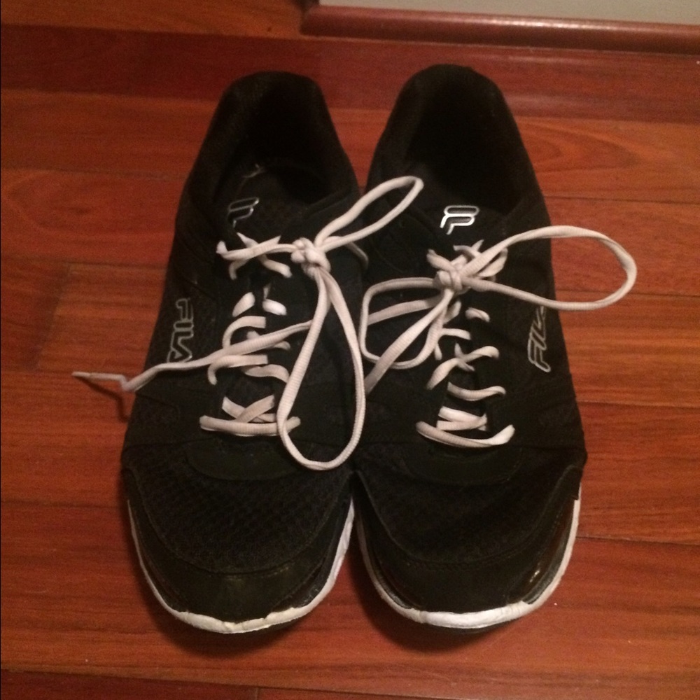 Worn FILA men's running shoes