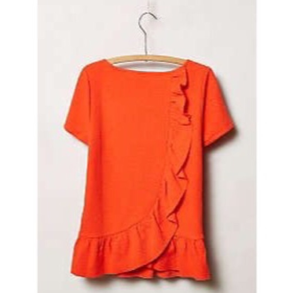 Anthropologie ruffle top