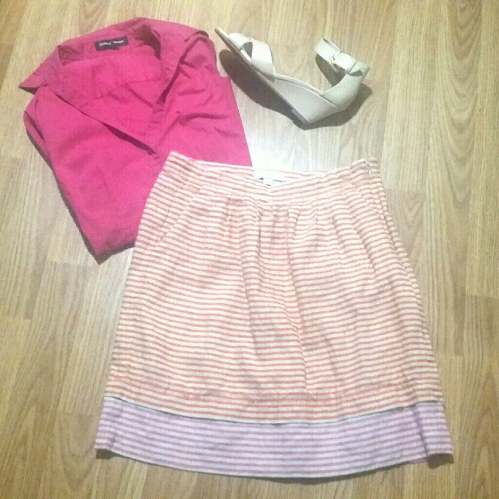 LOFT Striped Skirt