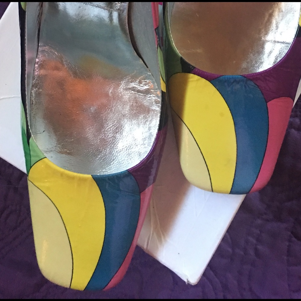 PUCCI is Gucci Multicolor Patent Pumps
