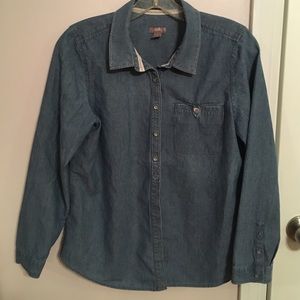 J Jill Light weight denim shirt