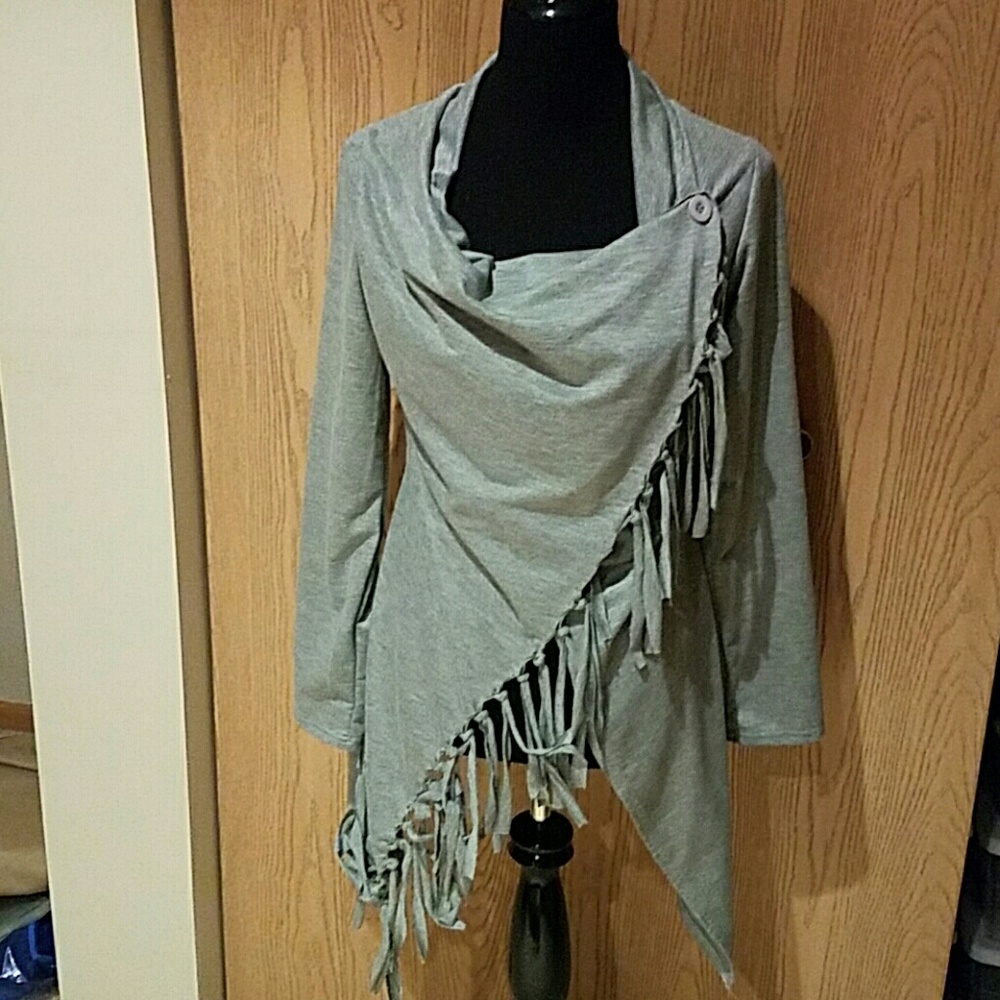 Women's poncho like tops - one grey and one white