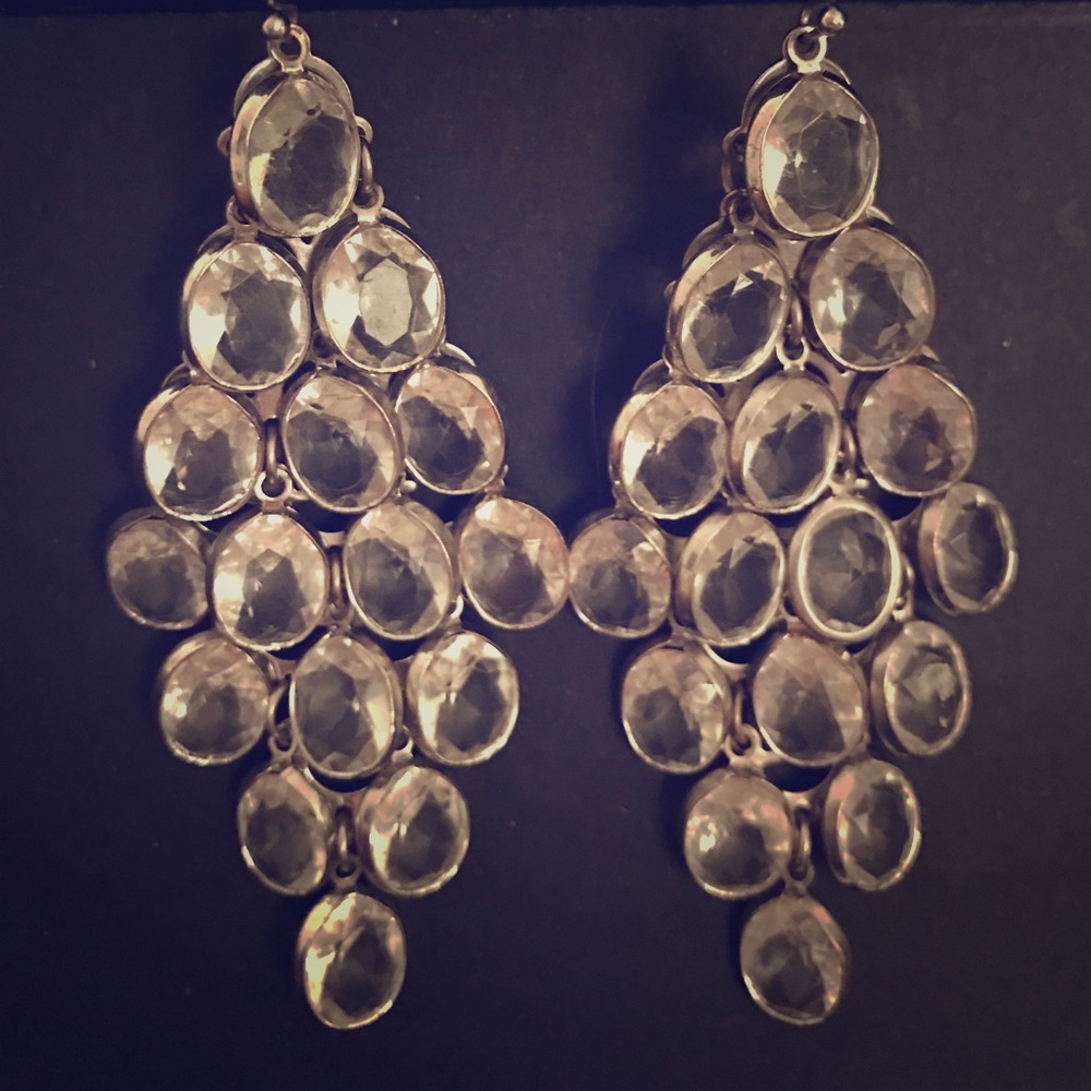 Diamond cascade earrings