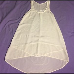 BNWOT Lush sheer white tank top SZ XS