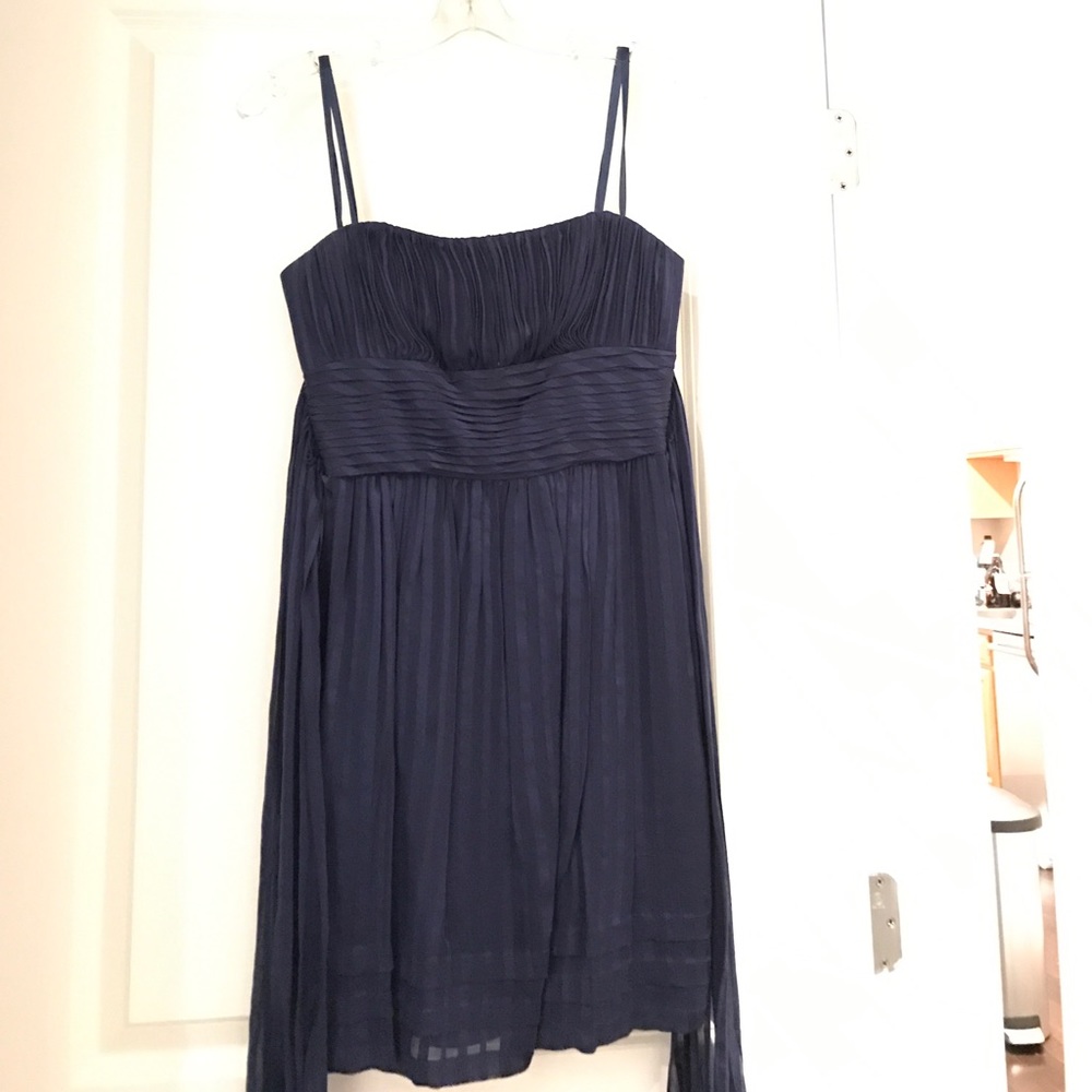 Navy blue BCBG strapless cocktail dress