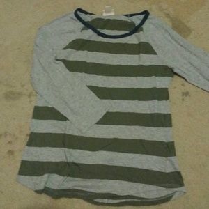 Stripe henley tee shirt