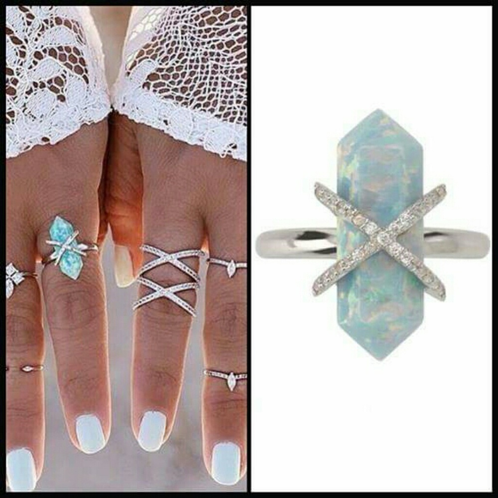 Samantha Wills Parisian Dusk Opal Silver Ring M/L