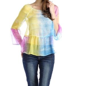 Organza Sheer Tie Dye Top