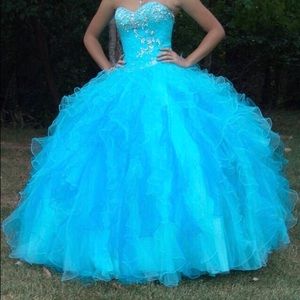 Aqua Blue Sweet 16 Dress