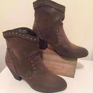 Super Cute Gold Studded Cowgirl Ankle Boots