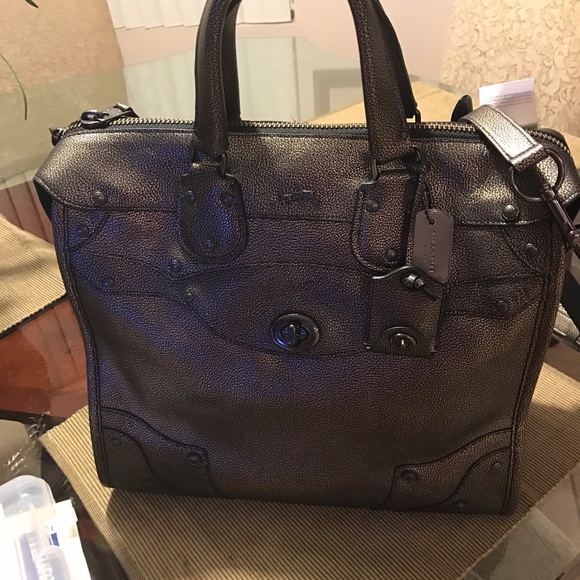 Coach Handbags - Bronze Coach Rhyder 33 Satchel Handbag