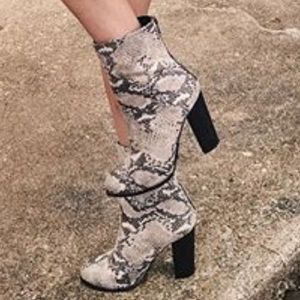 Ashlin A+ Mid Shaft Snakeskin Ankle Boots