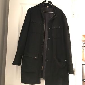 Black Juicy wool pea-coat