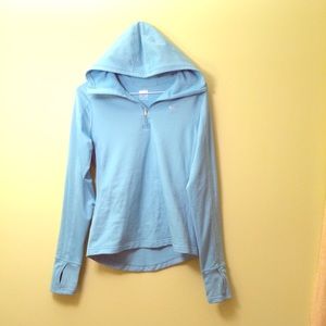 Nike Fit Dry 1/4 Zip Light Blue Pull Over