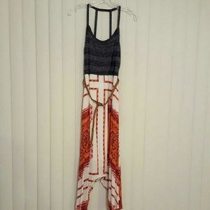 Navy and Orange Dress