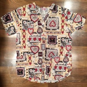 Cherokee Scrub Top Sz Sm
