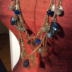 *sold* Beaded and gold necklace