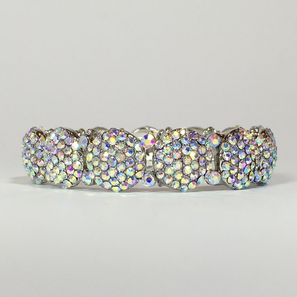 🎨Lindbrook Bracelet - Silver & AB Aurora Borealis