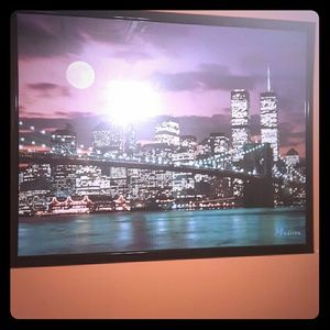 Madison square New York twin towers picture frame