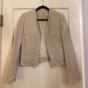 L'AGENCE khaki frayed jacket