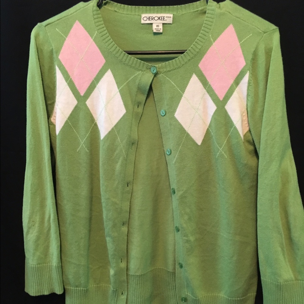 Cherokee plaid cardigan