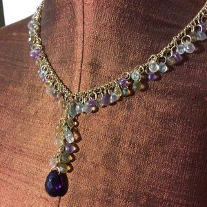 *sold* Y-shaped beaded necklace