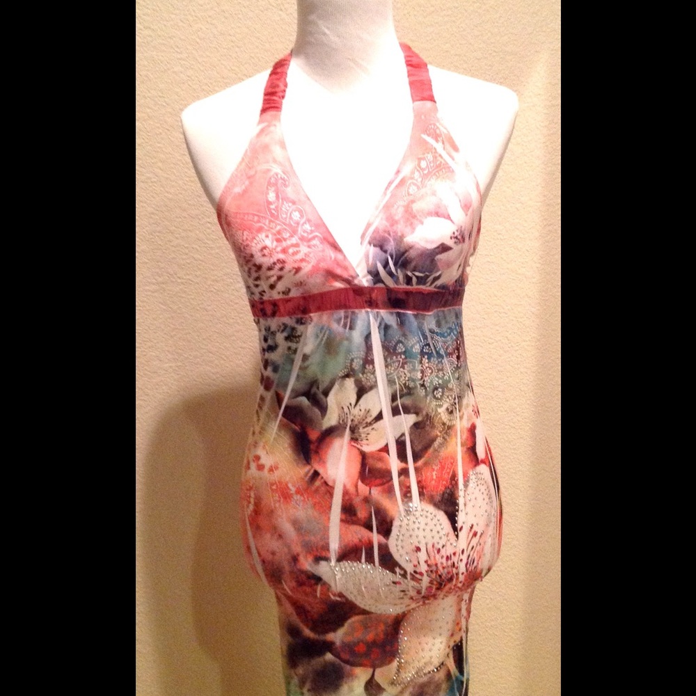 Floral paisley print dress