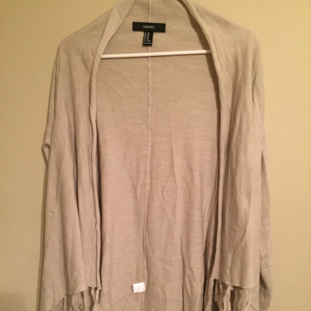 Tan Cardigan w/ Tassels