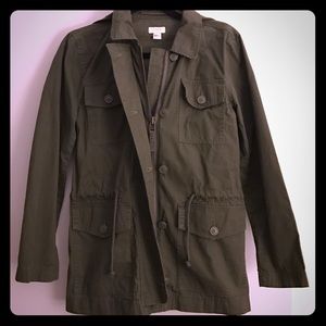 J. Crew Factory Olive Green Twill Jacket