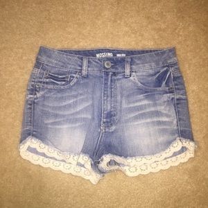 Lace high waisted shorts