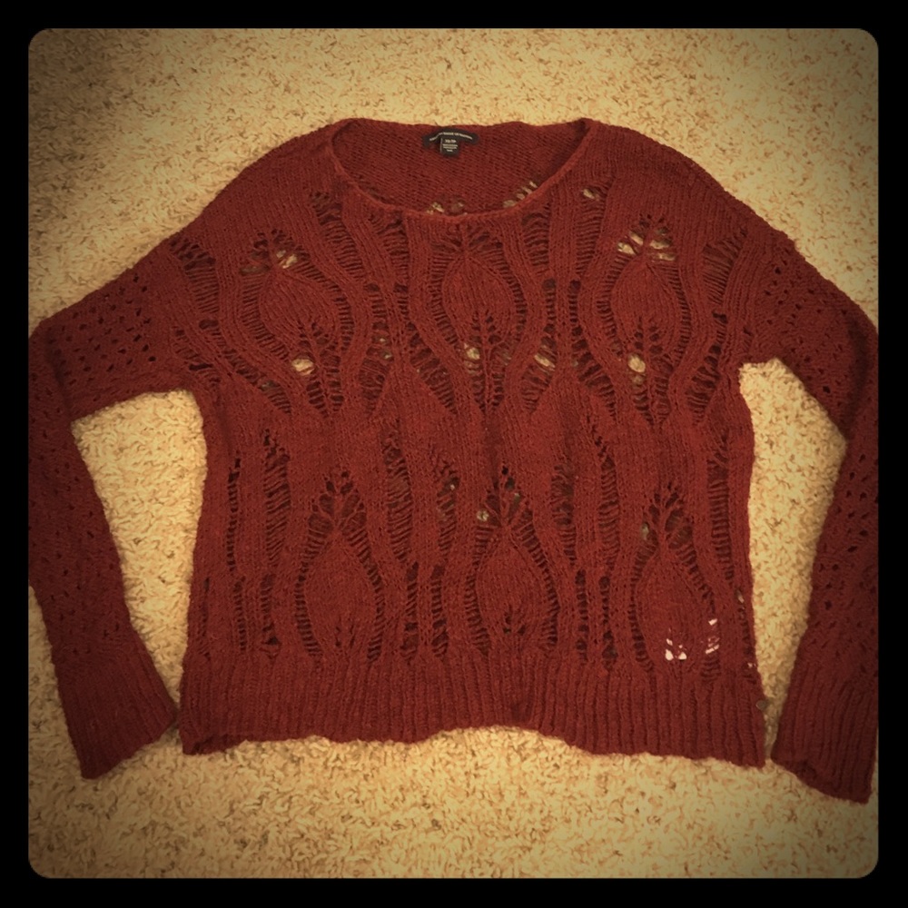 Cut out patterned sweater