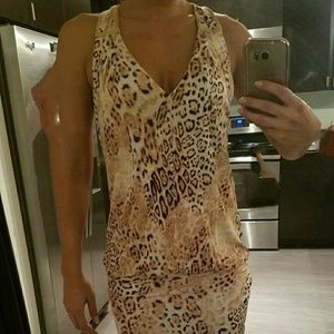 Tan Arden B Dress Leopard print.