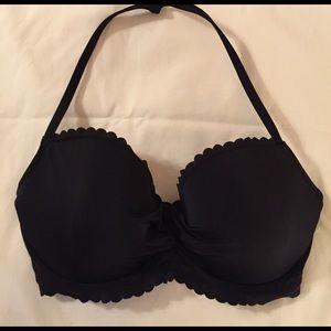 Victoria's Secret Black Gateway Halter Bikini Top
