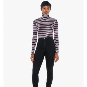 Striped turtleneck