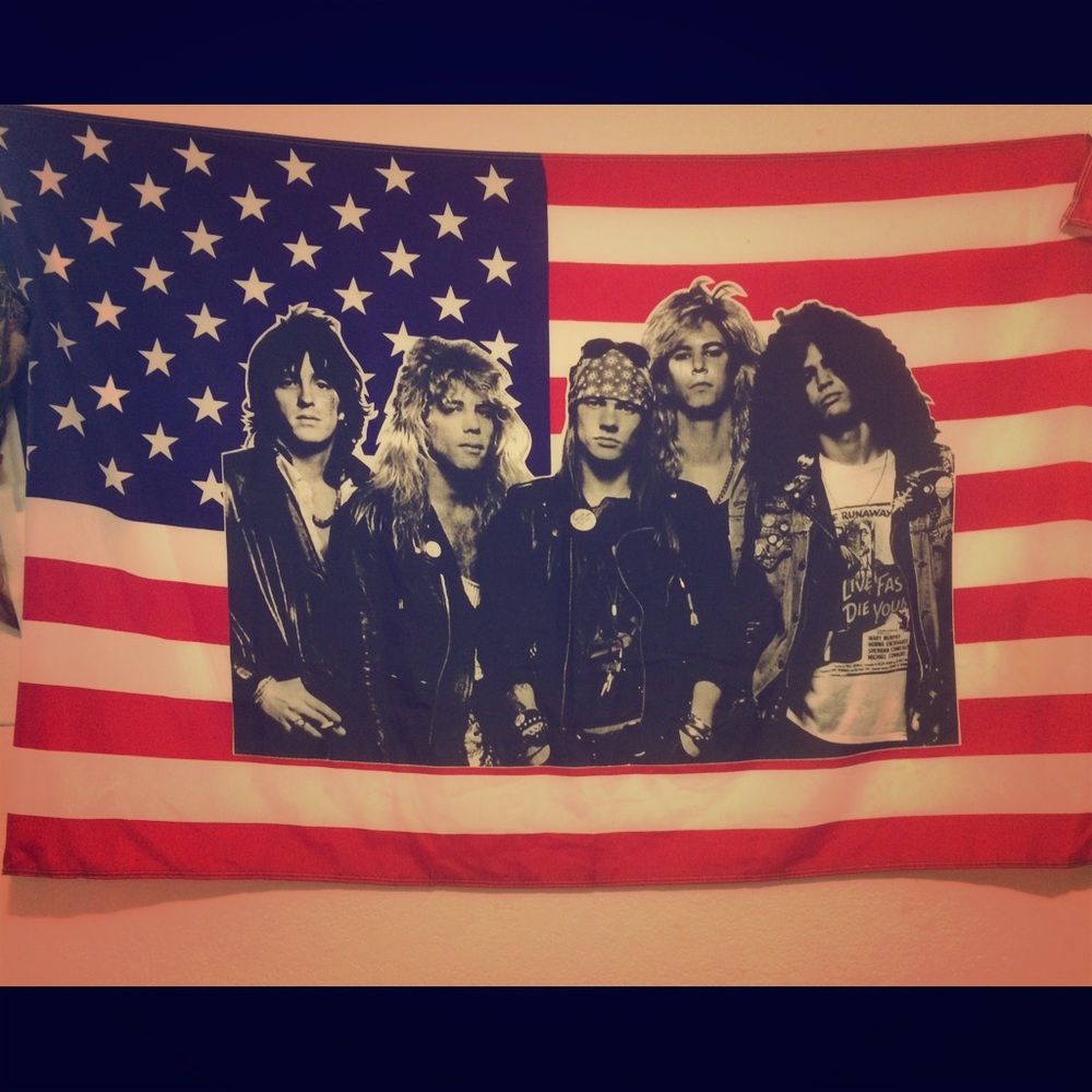 Vintage Guns N' Roses Flag
