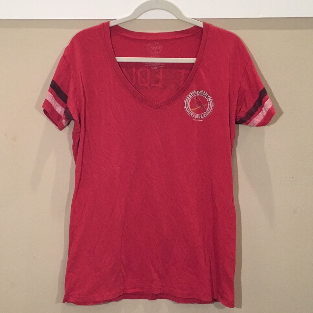 St Louis Cardinals women's v neck t-shirt